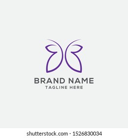 vector logo butterfly .This logo suitable for beauty cosmetic logo.