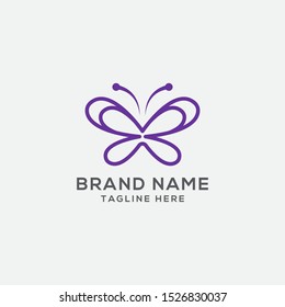 vector logo butterfly .This logo suitable for beauty cosmetic logo.