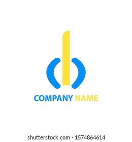 Vector logo button with a simple design