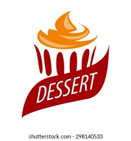 vector logo cake with orange cream