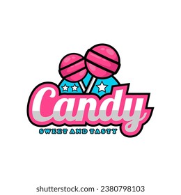 Vector logo candy design template