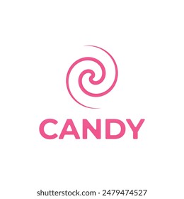 Logo de Vector para Candy Shop, insignia decorativa blanca con ilustración de contorno de varios caramelos y piruletas