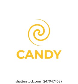 Logo de Vector para Candy Shop, insignia decorativa blanca con ilustración de contorno de varios caramelos y piruletas