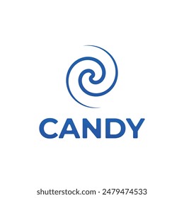 Logo de Vector para Candy Shop, insignia decorativa blanca con ilustración de contorno de varios caramelos y piruletas