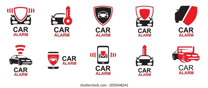 Vector Logo Of The Car Alarm Installation Service