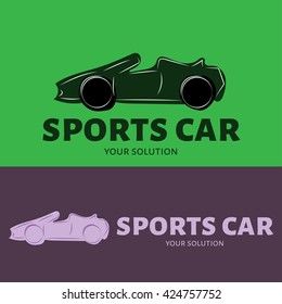 Vector logo car. Brand logo in the form of the outline of a sports car.