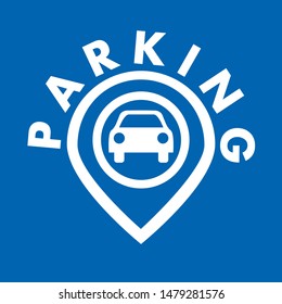 Vector logo of car parking area