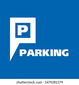Vector logo of car parking area
