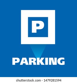 Vector Logo Of Car Parking Area