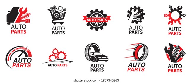 Vector logo of car parts, auto repair - Shutterstock ID 1939340263