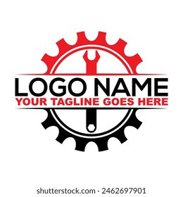 Vector logo of car parts, auto repair  Service industry symbol 
