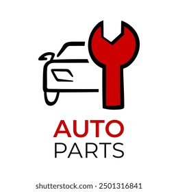 Vector logo of car parts, auto repair