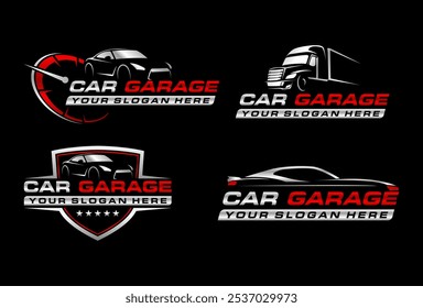 Logotipo de vetor de peças de carro, modelo de logotipo de reparação automática