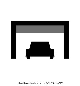 Vector logo car service station isolated on white background