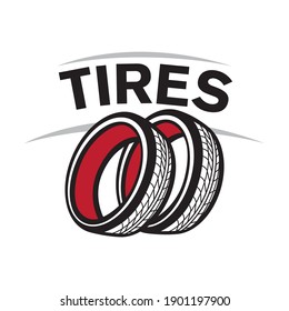 Vector logo of a car tire store or service