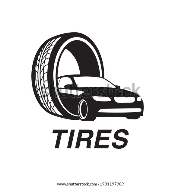 Vector logo of a car\
tire store or service