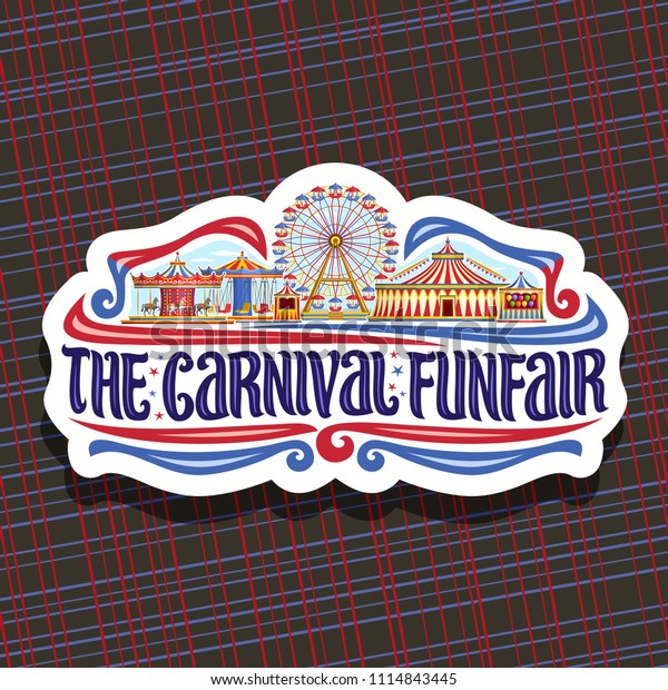 Vector Logo Carnival Funfair Cut Paper Stock Vector (Royalty Free ...