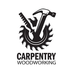 Vector Logo Of Carpentry Workshop And Woodwork