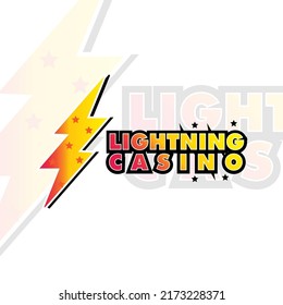 Vector logo for casino Lighting Yellow dice sign. Yellow dice design logo template.