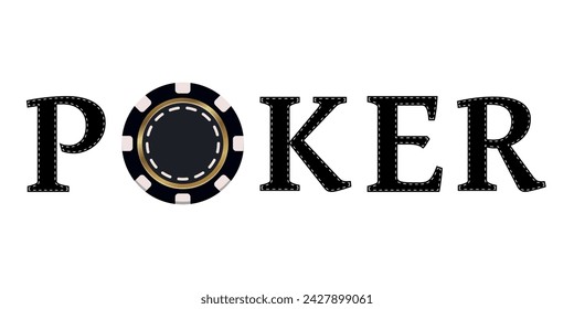 Vector logo for a casino. "POKER" emblem