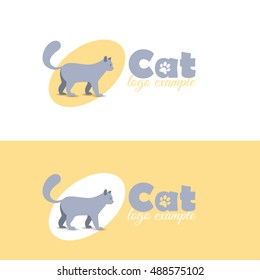 vector logo cat