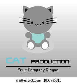 Vektorlogo Chat Production Animal