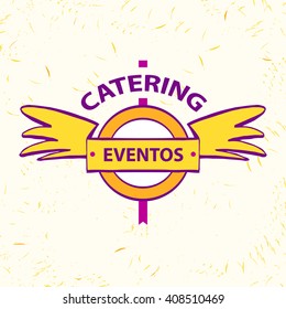 Vector logo for catering restaurant event. Catering service.