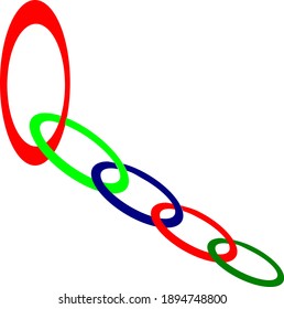 vector logo chain that binds each other.