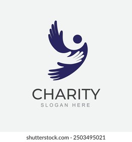 Logotipo de Vector Logotipo de ilustración de Plantilla de caridad