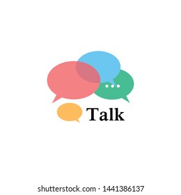vector logo chat blue red color