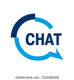 Vector logo of a chat, bot and consulting company