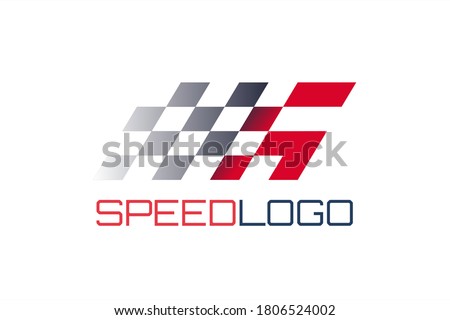 Vector logo checkered with "K" or "G" initial, relevant for racing and athletic logos. Can also be used for the logo of transportation and delivery services
