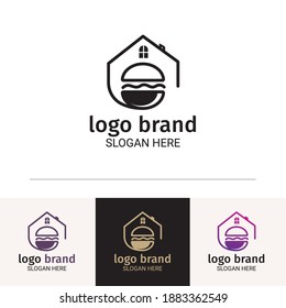 Vector logo chef tea burgers. . Illustration vector, eps10.