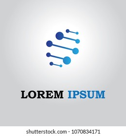vector logo chemistry lab. icon technology science molecule company