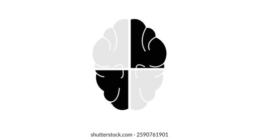 vector logo chess board and brain