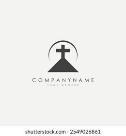 vector logo church cross. logo inspiration