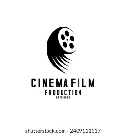 vector logo cinema, roll film negative