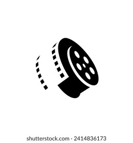 vector logo cinema, roll film vector	