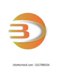 círculo del logotipo vectorial y letra B o número TREE, adecuado para el diseño de aplicaciones en línea.