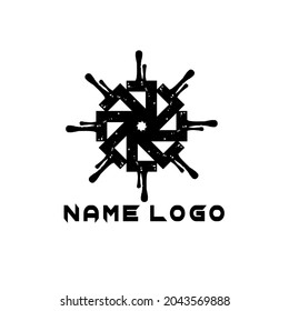 Vector logo circle, like a variation horse wheel.