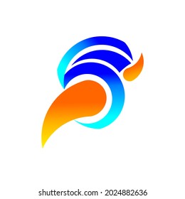 vector Logo circle ribbon fire.eps