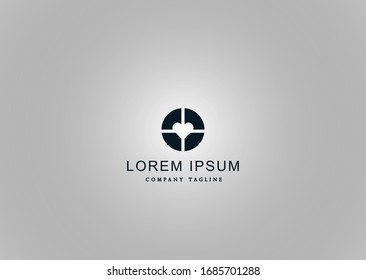 Vector logo with a circle shape and heart silhouette image inside is suitable for a health logo and with a simple, clean and luxurious style