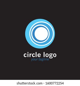 Vector Logo Circle for a Technology Company logo black background
