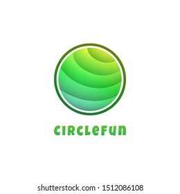 Vector logo in a circle with various colors