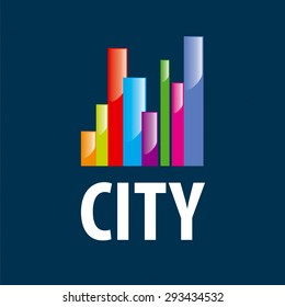 vector logo city in the form of diagram