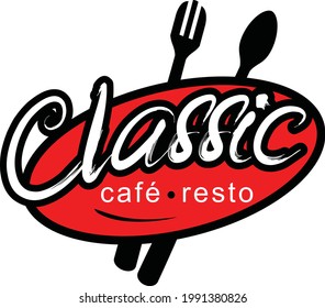 Vector logo classic for cafe and resto