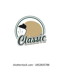 vector logo for classic motorcycle lovers
