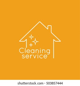 Vector Logo With Clean House.