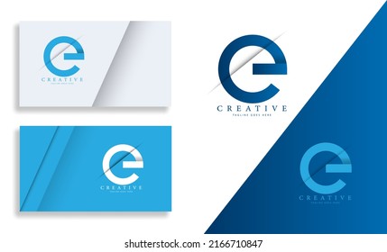 Vector Logo clean letter e Design Template Element