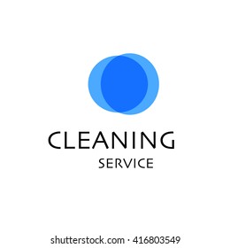Vector logo for cleaning company. Flat cleaning service insignia. Simple cleaning logo icon isolated on white background.